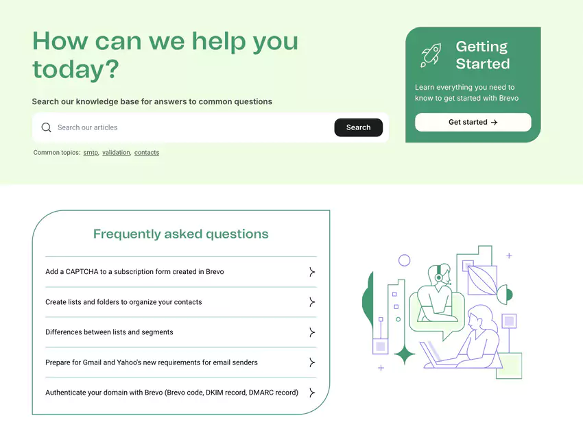 Service Client de Brevo
