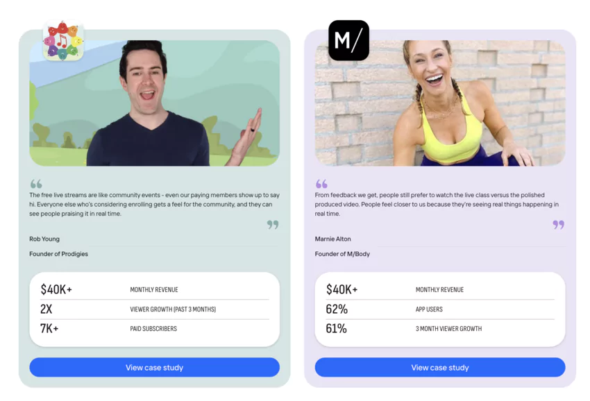 people creator advocates success de Uscreen