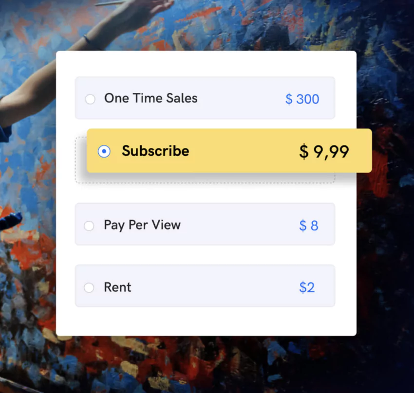Pay-Per-View for video content distribution on Uscreen