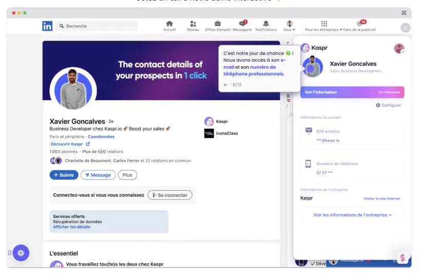 récolte de données via les sites web et linkedin