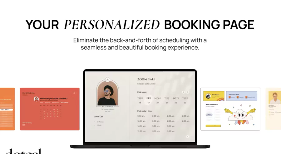 page de booking personalisée dotcal