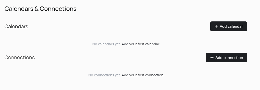 Add calendar and connection