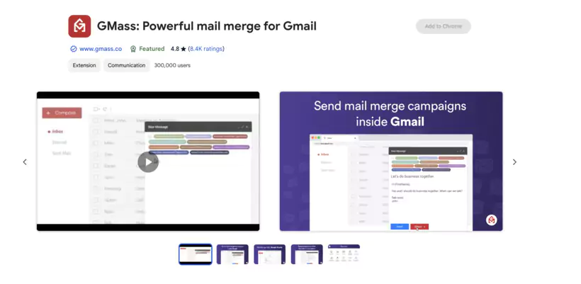 extension chrome de gmass