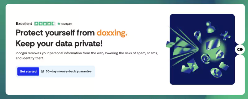 note de trustpilot pour incogni