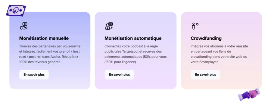 smartlink sur la plateforme de podcasts Ausha