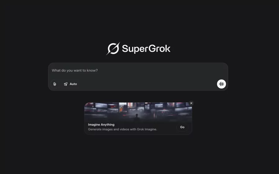 interface de SuperGrok