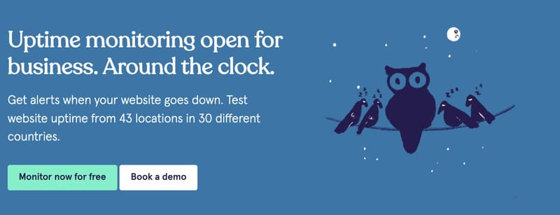 page speed website performance of StatusCake