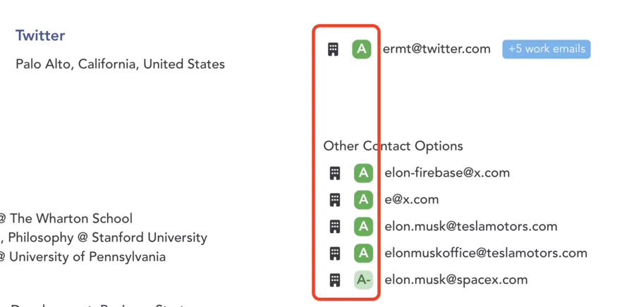 validation des adresses email