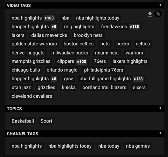 Suggestions de tags optimisés par VidiQ