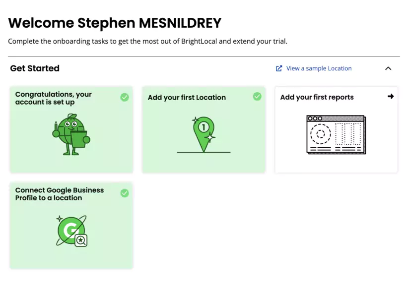 page de configuration