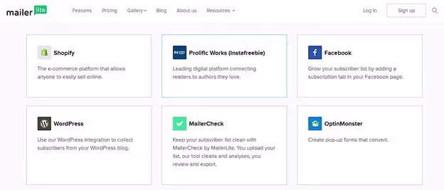 MailerLite integrations