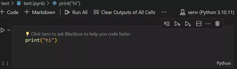 Interface montrant des suggestions d'amélioration de code en temps réel par cette application Black box