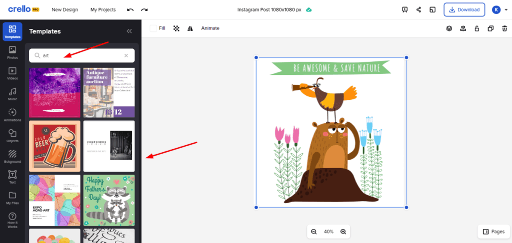 Avis VistaCreate (Crello) Templates