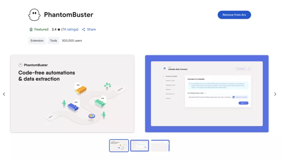Extension chrome de phantombuster