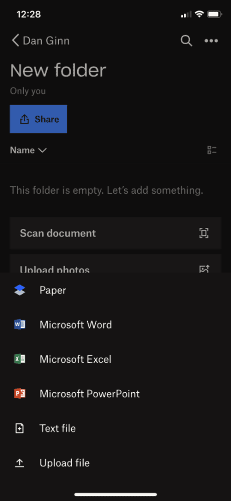 Dropbox - Application Mobile