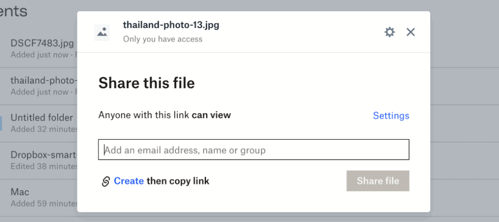 Dropbox - Partage de fichiers