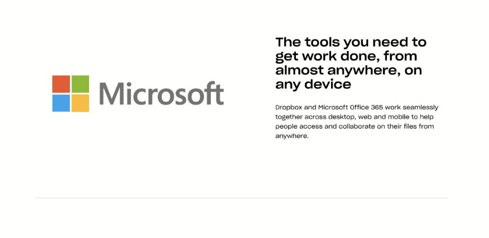 Dropbox intègre Microsoft 365