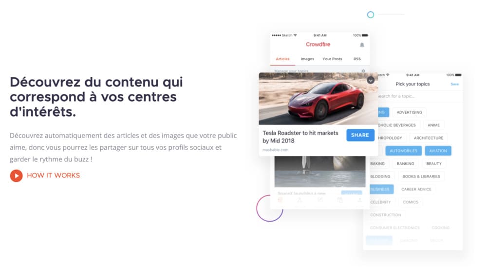 Avis - Crowdfire -  Curation contenu