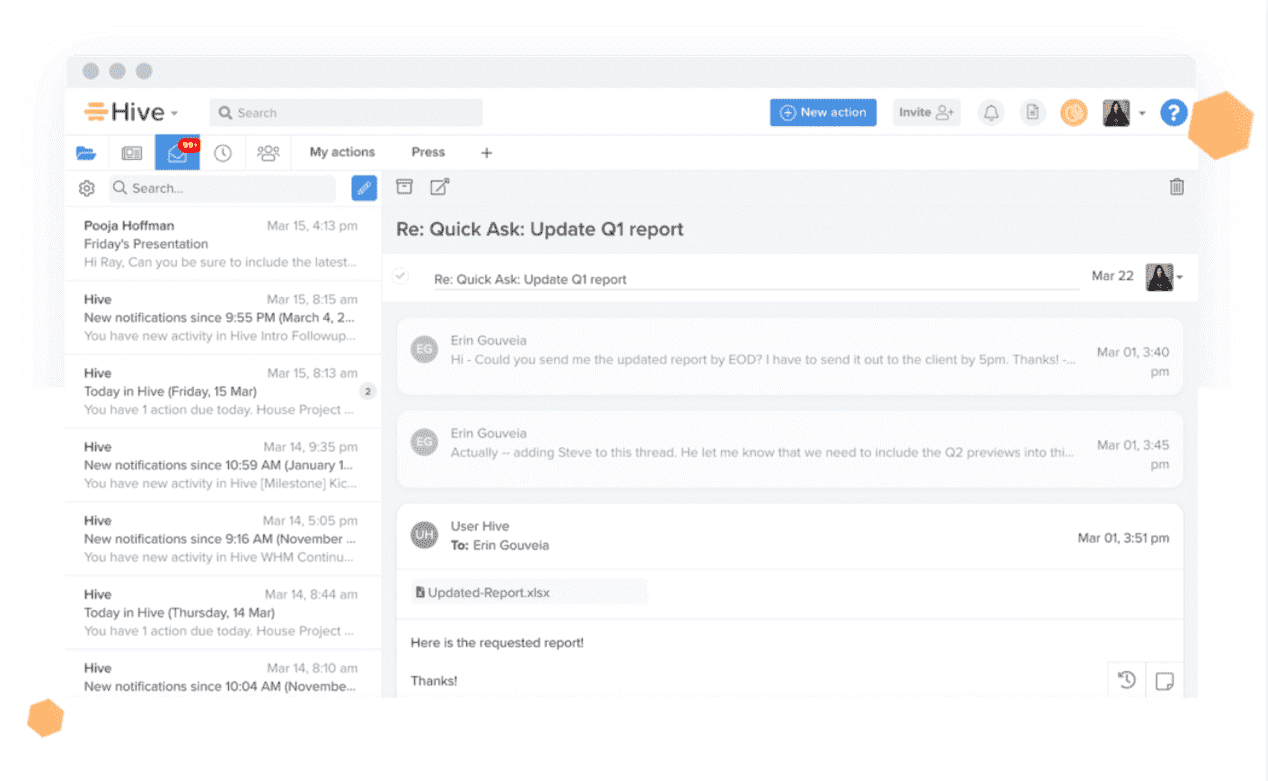 Hive Centralized Team Communication Screenshot