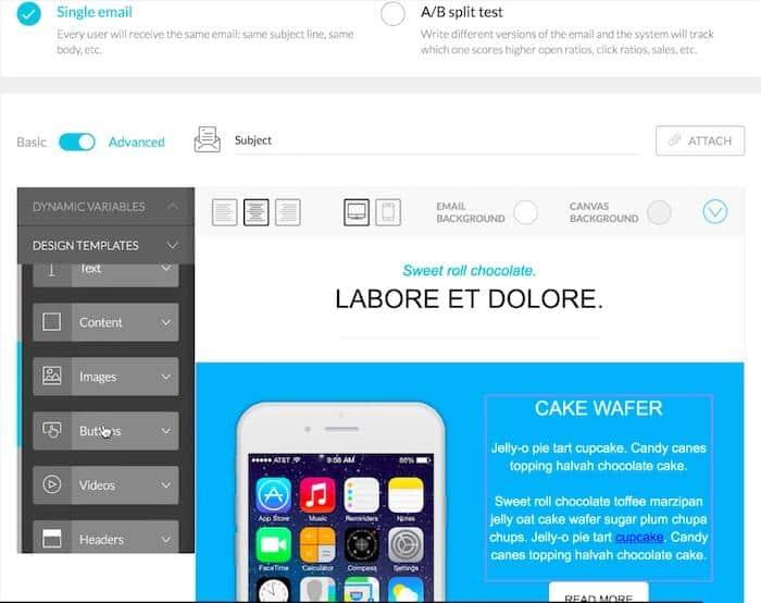 Avis sur le logiciel Katra email builder
