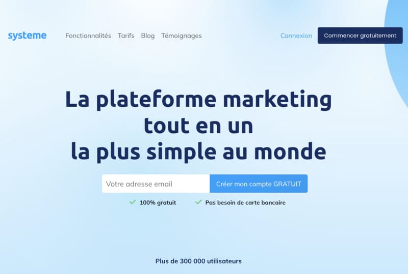 Avis tunnels de vente de Systeme.io