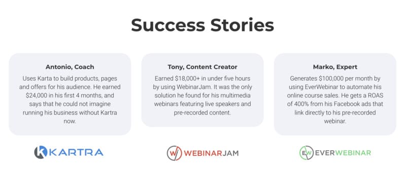 success stories de kartra