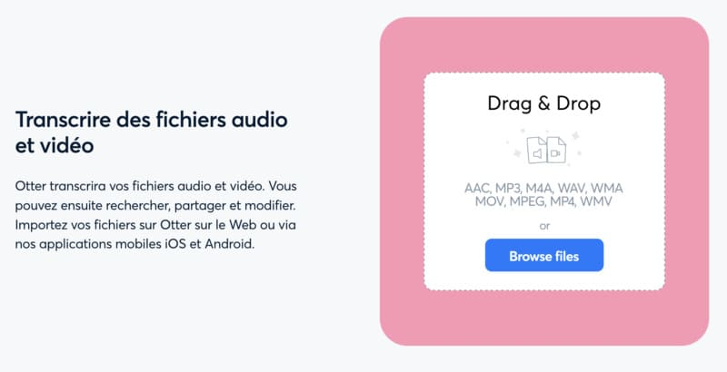 fonction de transcriptions de fichiers audios de qualité