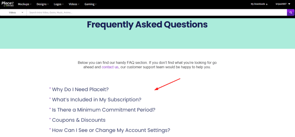 Placeit knowldegebase