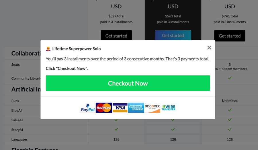 no lifetime deal for closers copy