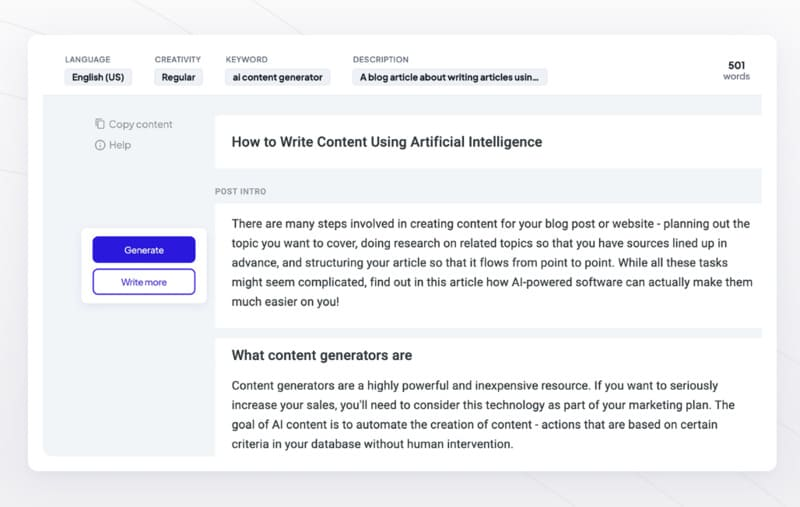 Ai content writer