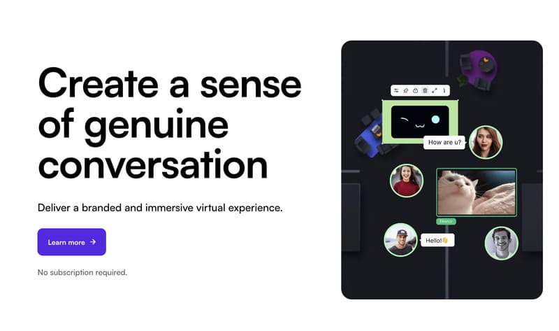 Screenshot of SpatialChat meeting room