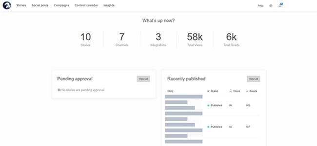 StoryChief dashboard