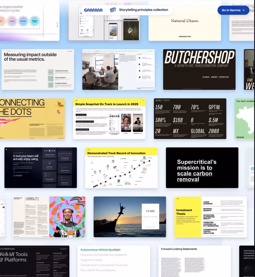 choisissez le type de présentation pour toute audience