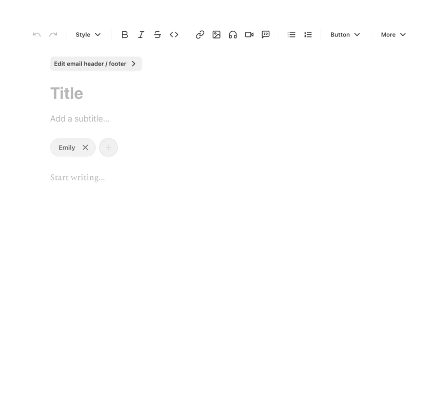 éditeur de newsletter de substack
