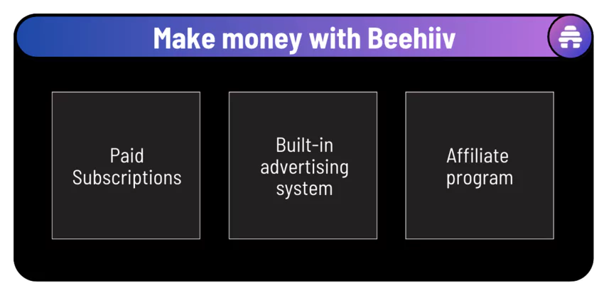 Monetization options on Beehiiv