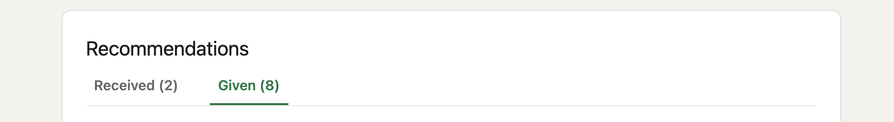 Recommandations LinkedIn