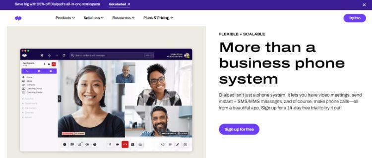 dialpad best voip software homepage
