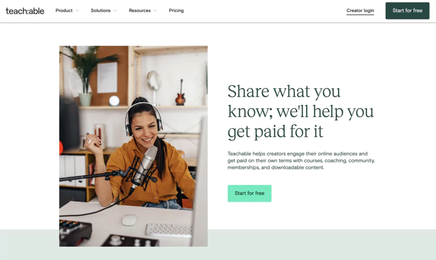 créer une formation en ligne avec l'un des meilleurs logiciels des formations Teachable