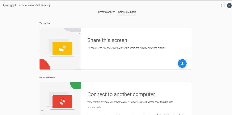 Chrome Remote Desktop Homepage