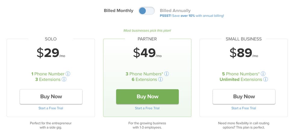 grasshopper - tarifs