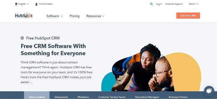Hubspot CRM Homepage