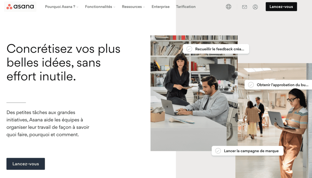 Meilleur Logiciel gestion de tâche - Asana