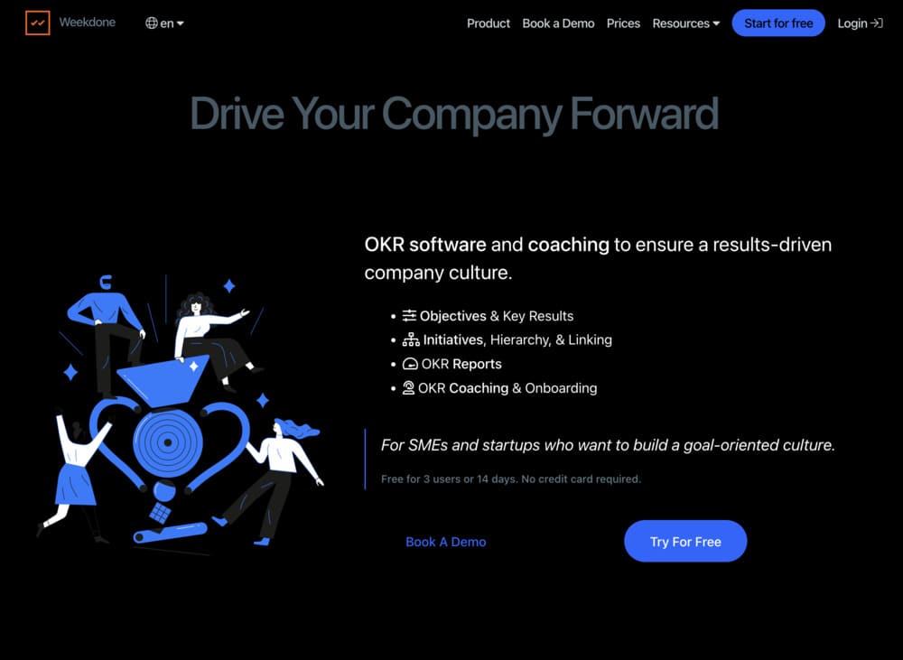 Weekdone - Meilleur logiciel OKR