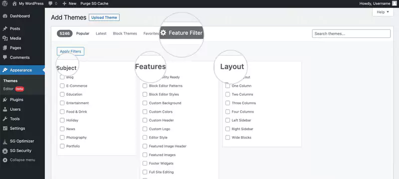capture d'écran de l'interface de personnalisation d'un thème WordPress, montrant les différentes options de personnalisation disponibles]
