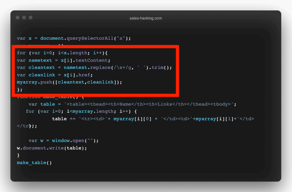 Détails du code Javascript (2/3)