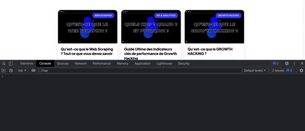 Console du Navigateur