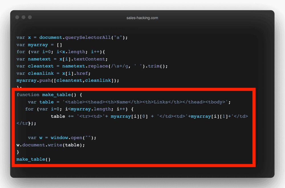 Détails du code Javascript (3/3)