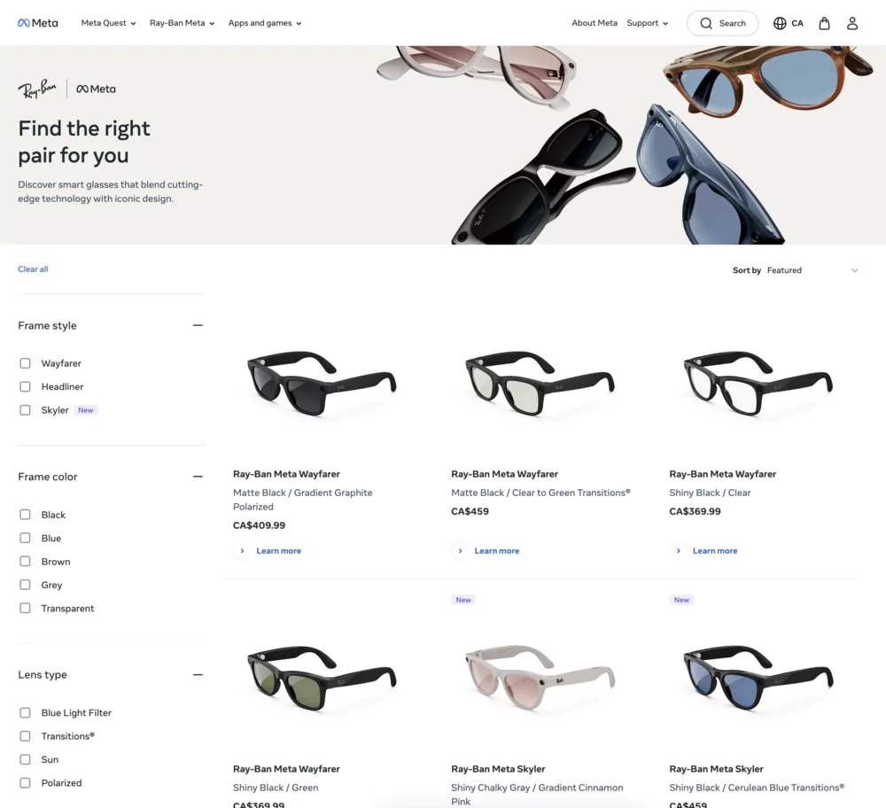 buy Meta Glasses from rayban and meta