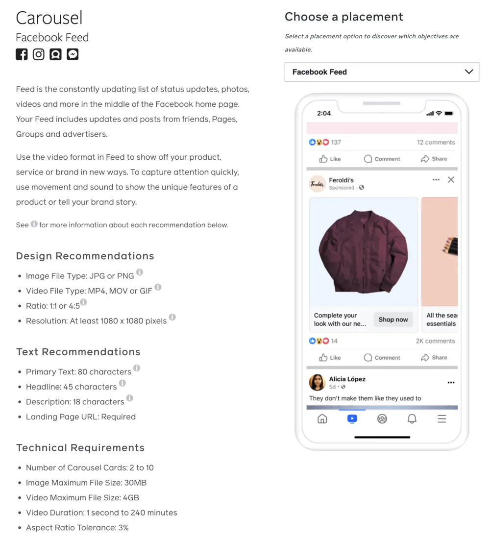 Publications Carrousel facebook