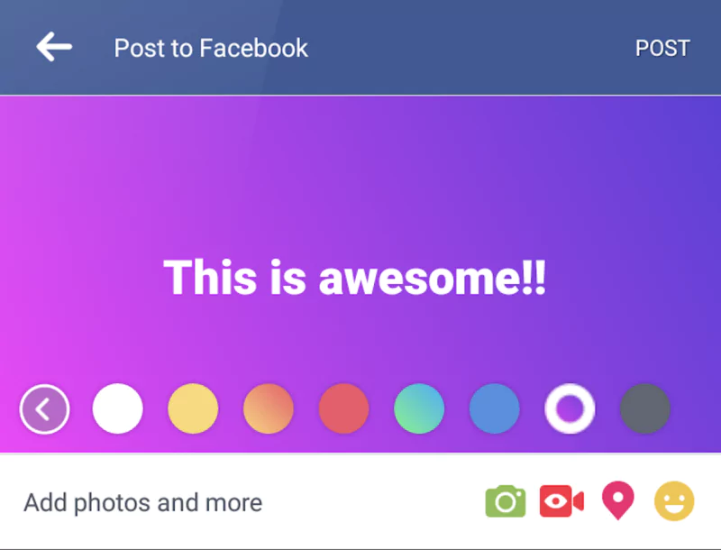 Text post facebook